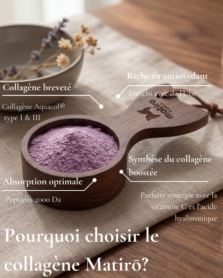 Skin Booster Matirō — complément beauté interne, collagène Aquacol® et Ubé