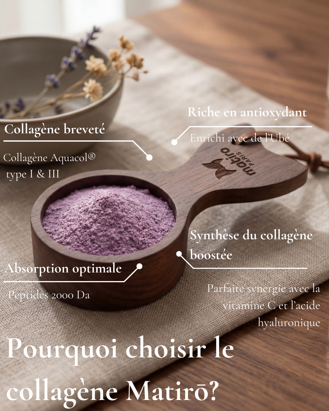 Skin Booster Matirō — complément beauté interne, collagène Aquacol® et Ubé
