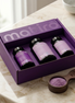 Pack Matirō — coffret 3 boosters Skin, Hair et Immunity sur fond marbre avec poudre d'Ubé